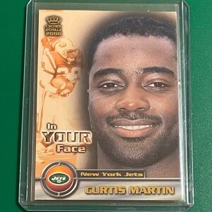 Curtis Martin [In Your Face] #17 2000 Pacific Crown Royale Football Trading Card